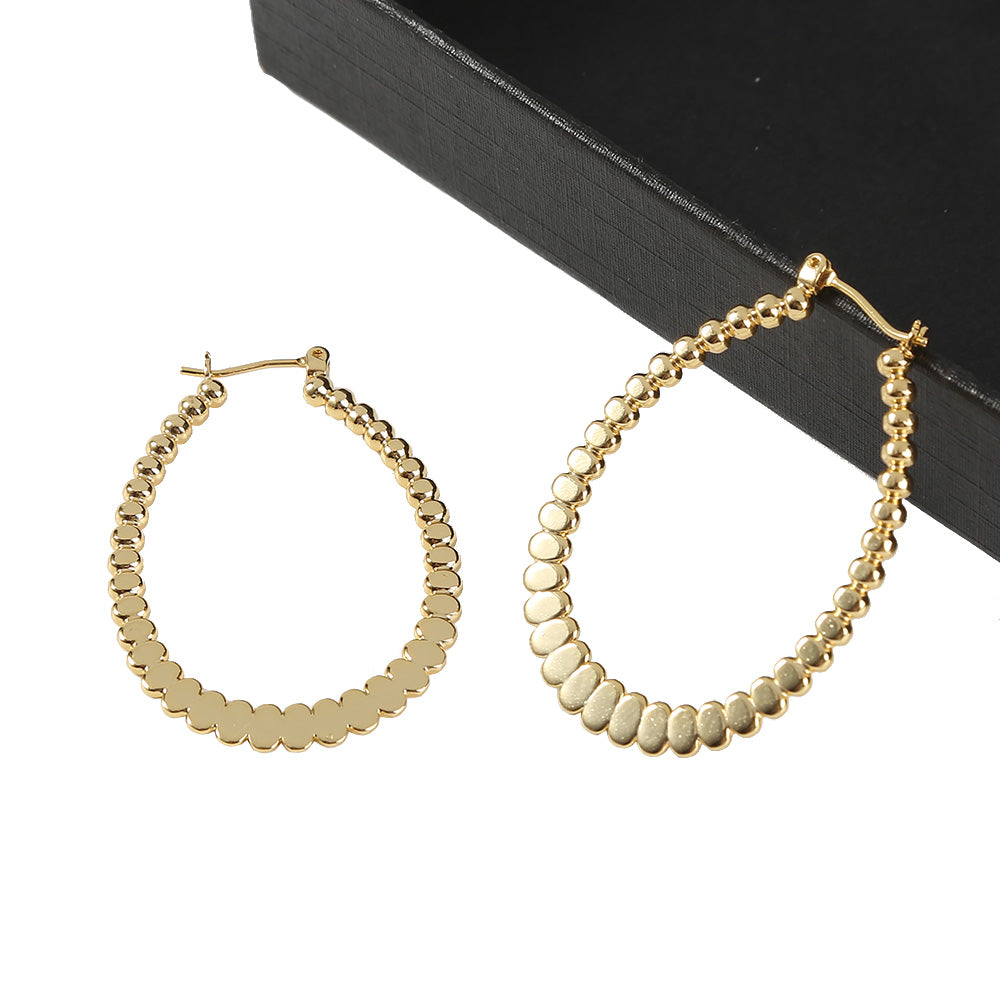 Wholesale Custom Fashion Design Big Circle Twisted Brass Hoop Earrings –  Janhooya