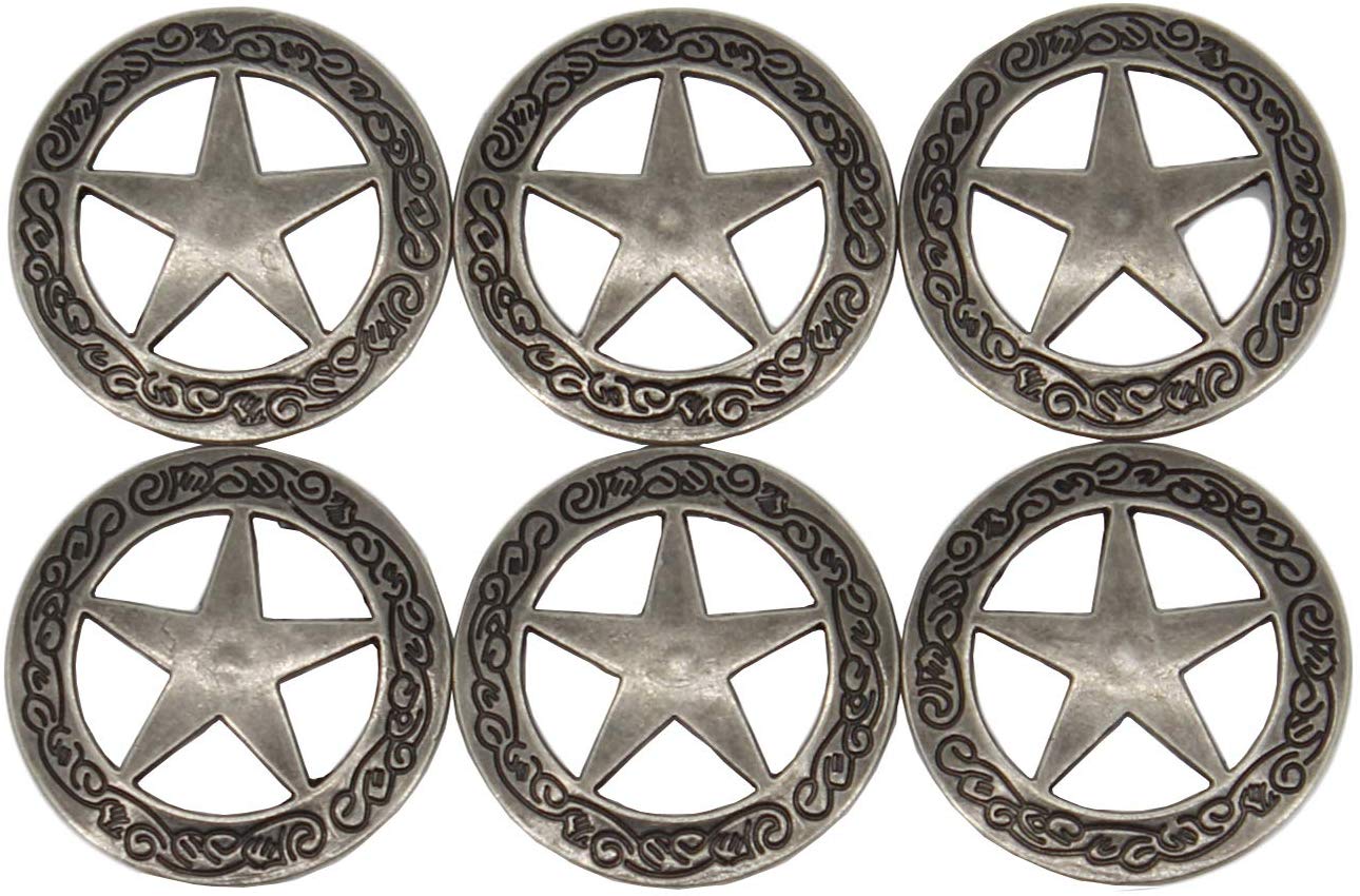 Star Western Concho Bright Silver Size 1 1/2 C190